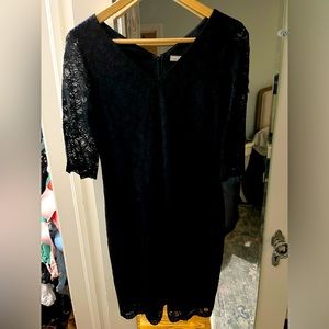Banana Republic Black Lace Sheath Dress